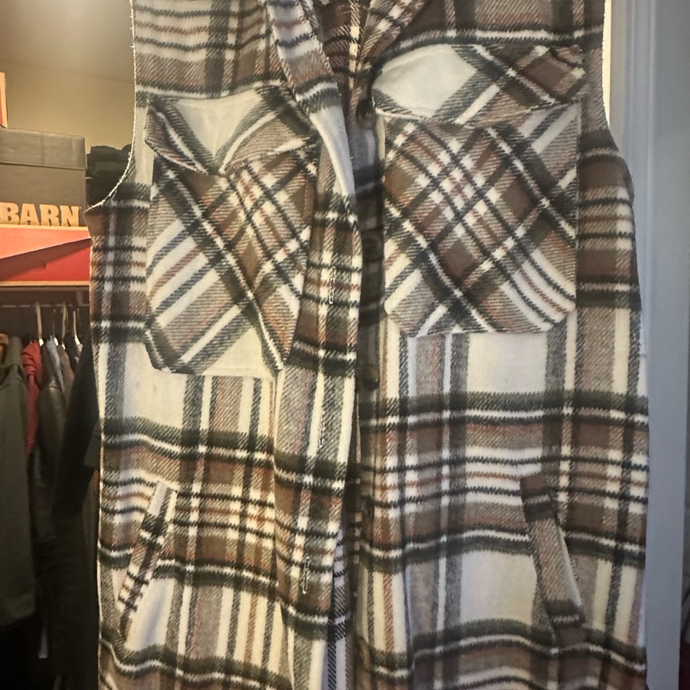 Plaid Sleeveless Vest